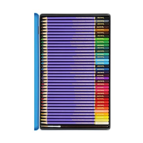 MONT MARTE COLOURED PENCILS Watercolours Tin 36 Piece(1)